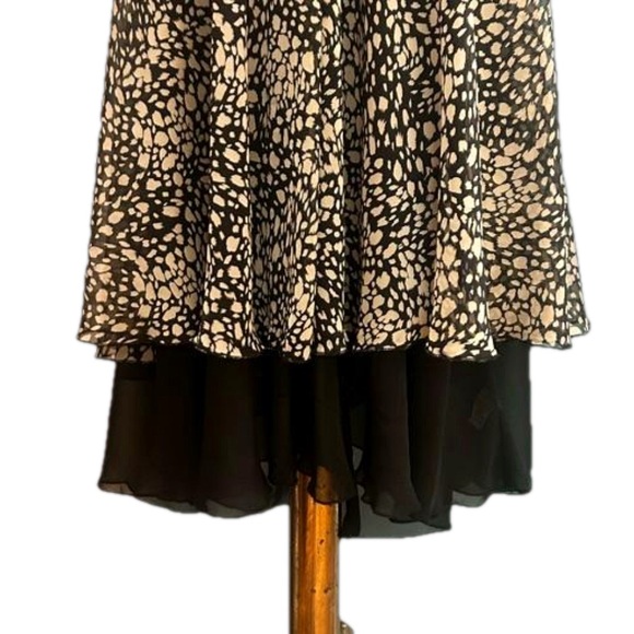 Small Cecico black & tan floral print spaghetti strap layered midi dress - Picture 7 of 13